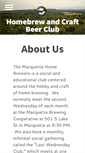 Mobile Screenshot of marquettehomebrewers.com